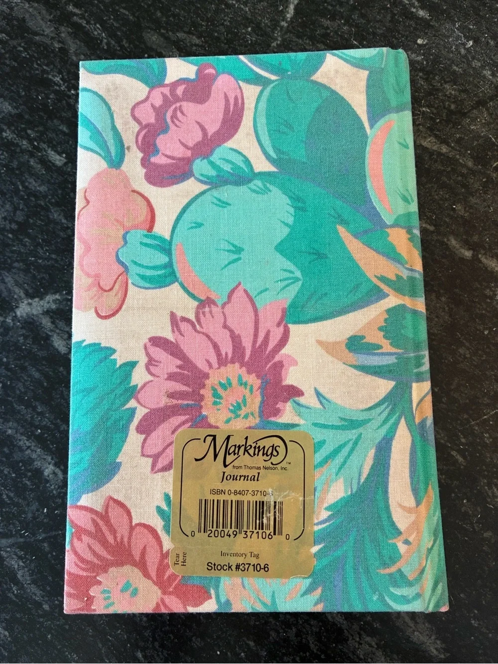 Vintage Markings by Thomas Nelson Floral Cloth Journal Cactus Flower
